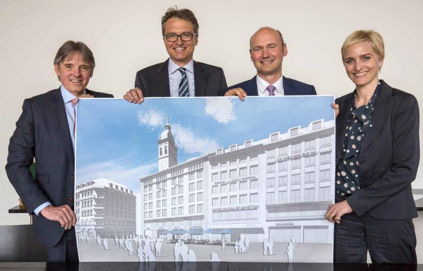 Architect rendering of the new Hugendubel / Telekom location on Marienplatz Architect rendering of the new Hugendubel / Telekom location on Marienplatz