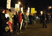 Democrats Abroad: Build Bridges NOT Walls Protest Greets VP Pence in Munich