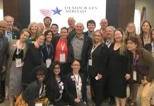 Larry Cohen of Our Revolution with progressive members of the DPCA