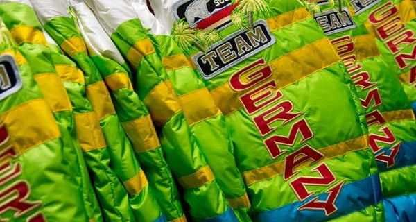 Their colours are for a great cause and their performances are hoping to inspire just as much: Team Germany at the 2014 Sochi Winter Olympic Games. Photo: DPA