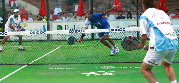 Padel is a sport derived from tennis, played on smaller courts with shorts rackets, in doubles, four players per court.