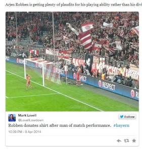 In-match tweet from Mark Lovell - you can follow him on Twitter at @LovellLowdown